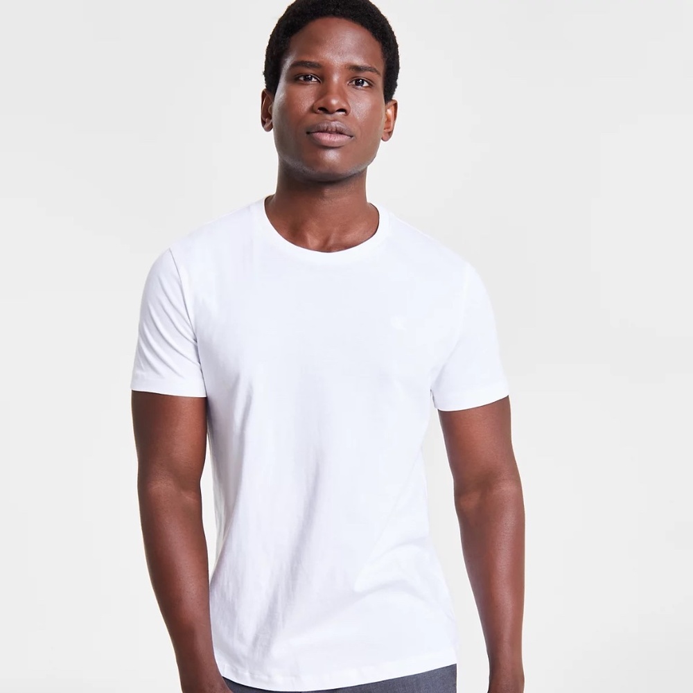 Calvin Klein Men's Smooth Cotton Solid Crewneck T-Shirt